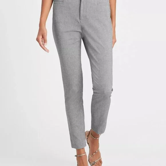 Banana Republic women's Petite Sloan gray Heathered Slim Ankle size 6 petite. - Picture 4 of 10